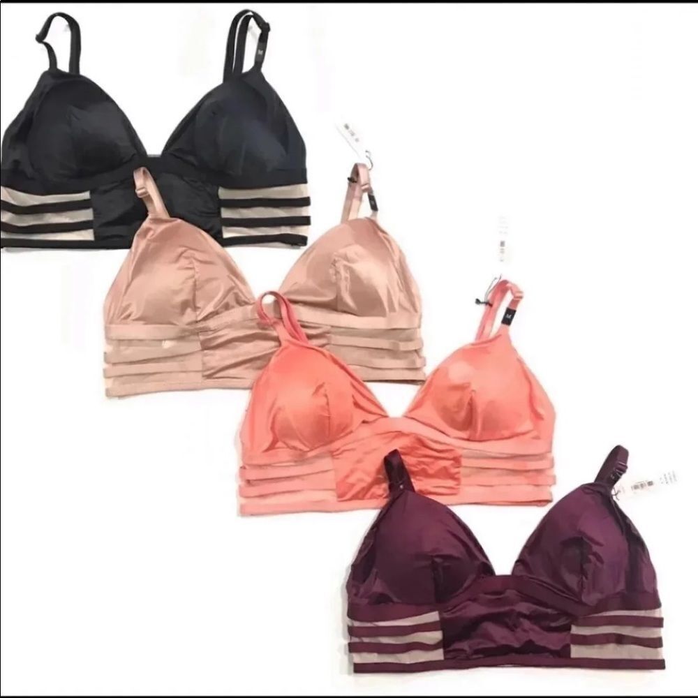 Victoria’s Secret set 4 padded satin Bralette bra